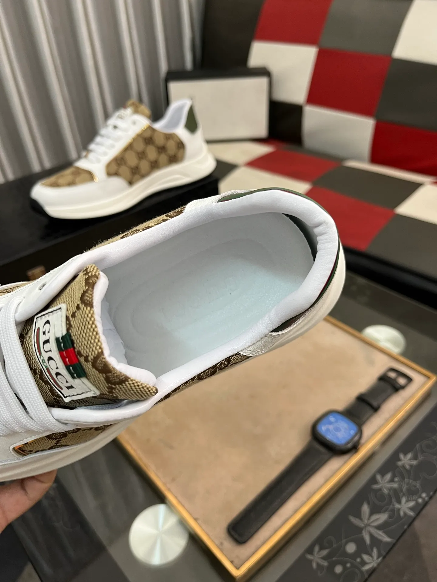 Men's shoes 💰420⌚️⌚️[GUCCI] The latest trendy men's casual shoes, the fabric is made of embossed cowhide imported from Italy, comfortable sheepskin lining + feet, the original outsole is wear-resistant and non-slip, high-level version, exquisite workmanship. Code number: 38-442️⃣Colors available